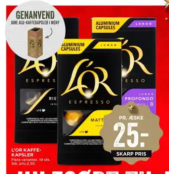 MENY Lor kaffekapsler tilbud