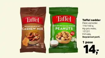 SuperBrugsen Taffel cashewnødder tilbud