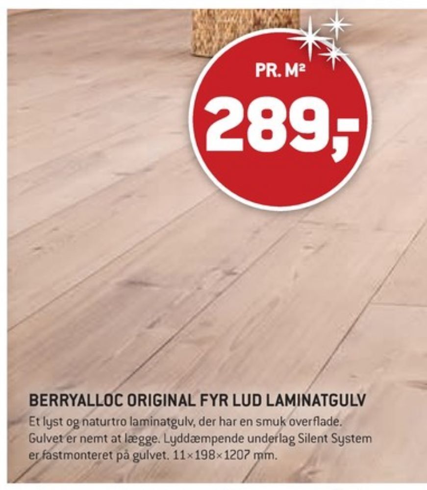 Berry alloc laminatgulv tilbud hos XLBYG