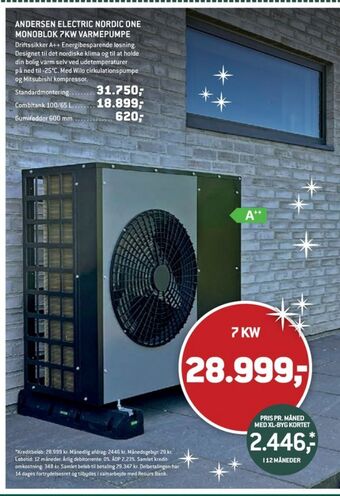 XL-BYG Andersen electric varmepumpe tilbud
