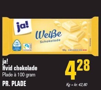 Poetzsch Padborg Ja! hvid chokolade tilbud