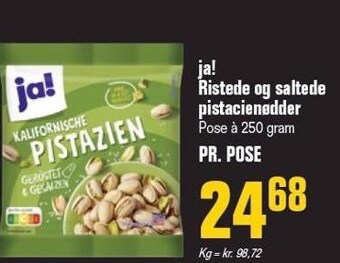 Poetzsch Padborg Ja! ristede og saltede pistacienødder tilbud