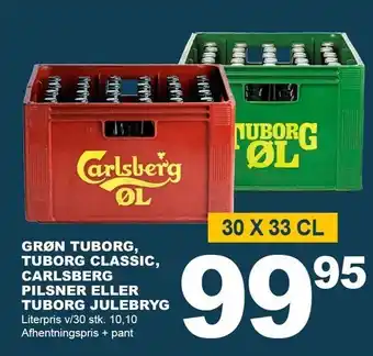 Let-Køb Grøn tuborg, tuborg classic, carlsberg pilsner el. tuborg julebryg tilbud