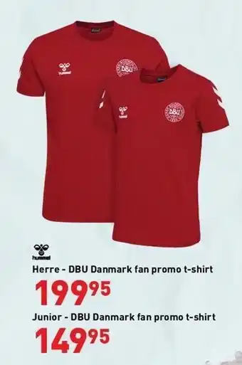 Intersport Dbu danmark fan promo t-shirt herre el. junior tilbud