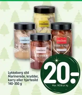 REMA 1000 Lykkeberg sild marierede, krydder, karry el. hjertesild tilbud