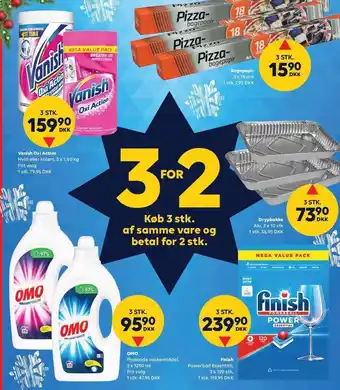 BorderShop 3 for 2, vanish, bagepapir, drypbakke, omo, finish tilbud