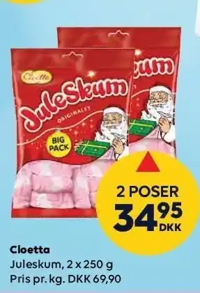 BorderShop Cloetta juleskum - 2 poser 2 x 250 g tilbud