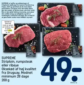 REMA 1000 Striploin, rumsteak el. ribeye tilbud