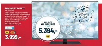 Panasonic Center Panasonic 43'' 4k led tv tilbud