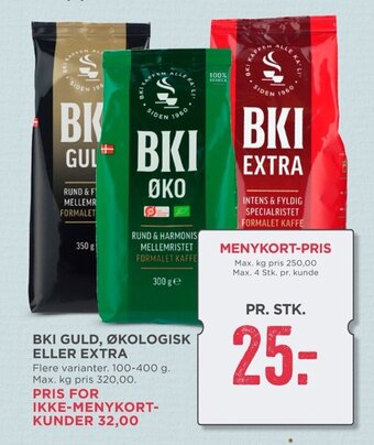 MENY BKI Guld,Økologisk eller Extra tilbud