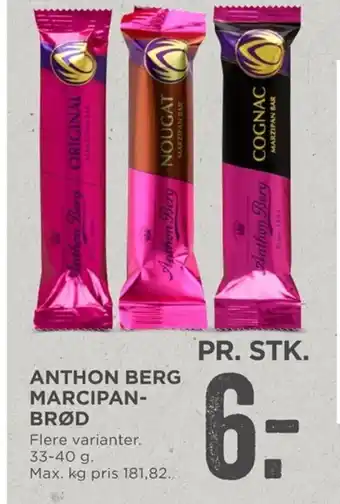 MENY Anthon Berg Marcipan brød tilbud