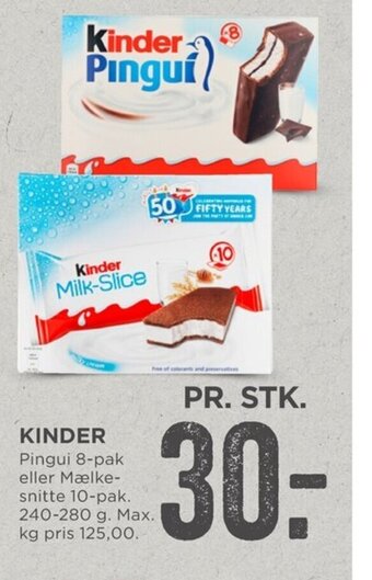 MENY Kinder Pingui eller Mælkesnitte tilbud