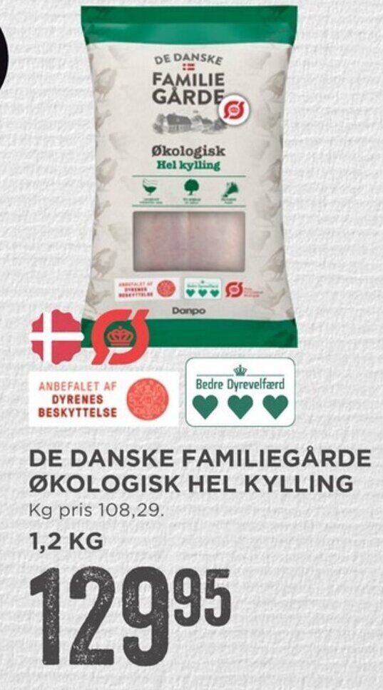 De Danske Familiegårde Økologisk Hel Kylling tilbud hos MENY