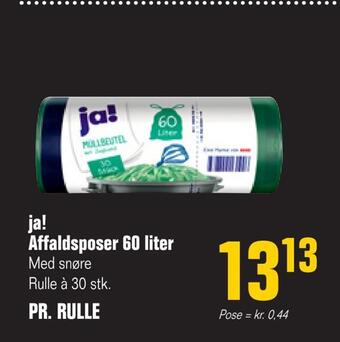 Otto Duborg Ja! affaldsposer 60 liter tilbud