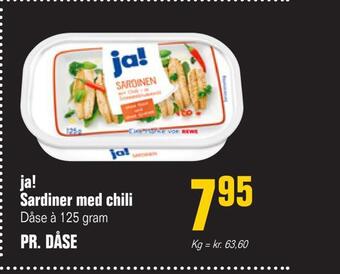 Otto Duborg Ja! sardiner med chili tilbud