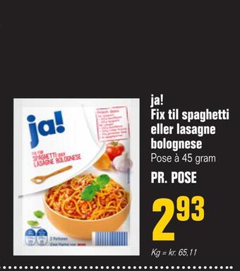 Otto Duborg Ja! fix til spaghetti eller lasagne bolognese tilbud