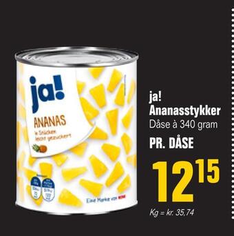 Otto Duborg Ja! ananasstykker tilbud