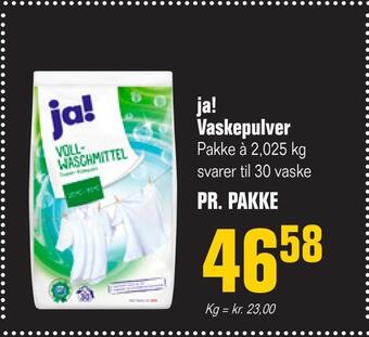 Otto Duborg Ja! vaskepulver tilbud