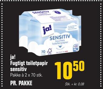 Otto Duborg Ja! fugtigt toiletpapir sensitiv tilbud