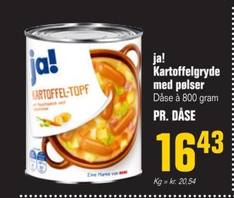 Otto Duborg Ja! kartoffelgryde med pølser tilbud