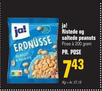 Poetzsch Padborg Ja! ristede og saltede peanuts tilbud