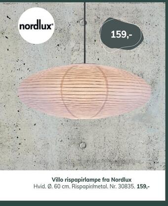Daells Bolighus Villo rispapirlampe fra nordlux tilbud