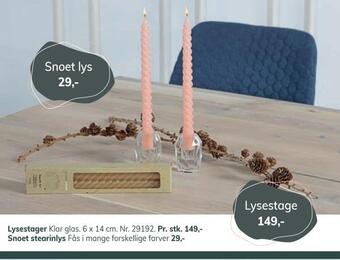 Daells Bolighus Snoet stearinlys tilbud