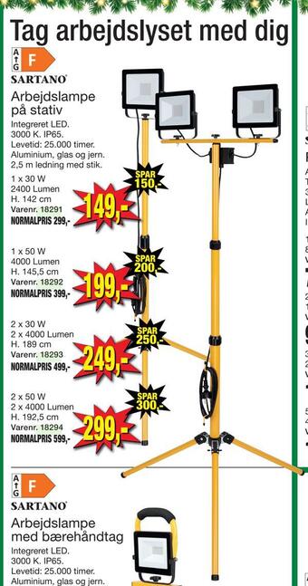 Harald Nyborg Arbejdslampe på stativ tilbud