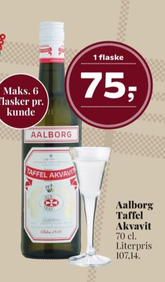 Dagli'Brugsen Taffel akvavit snaps tilbud