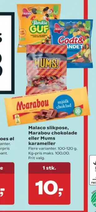 Dagli'Brugsen Marabou chokoladeplade mjölk choklad tilbud