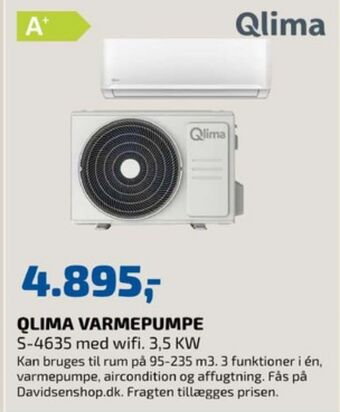 Davidsen Qlima varmepumpe tilbud