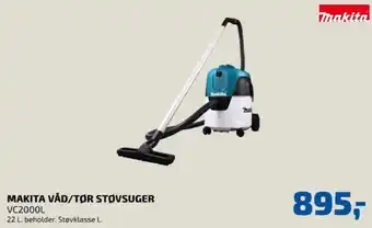 Davidsen Makita våd-/ tør støvsuger tilbud