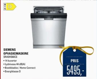El-Salg Siemens opvaskemaskine tilbud