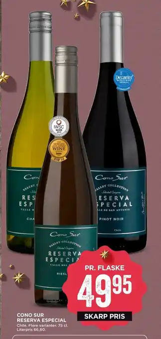 MENY Cono Sur Reserva Especial 75 cl. tilbud
