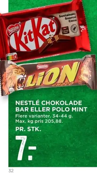 MENY Nestlé Chokolade Bar eller Polo Mint tilbud