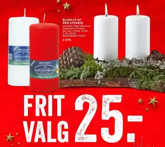 MENY Bloklys Af Ren Stearin tilbud