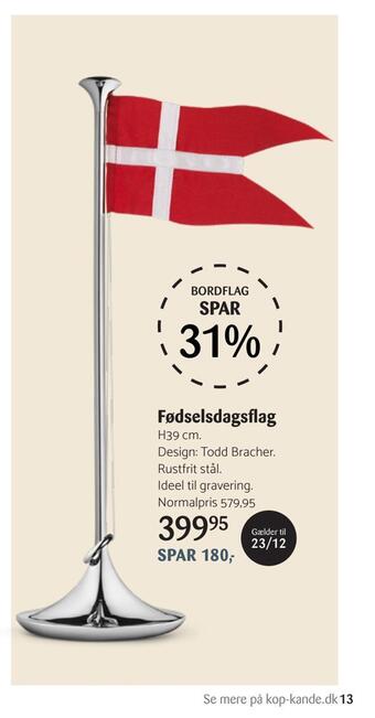 Kop & Kande Fødselsdagsflag tilbud