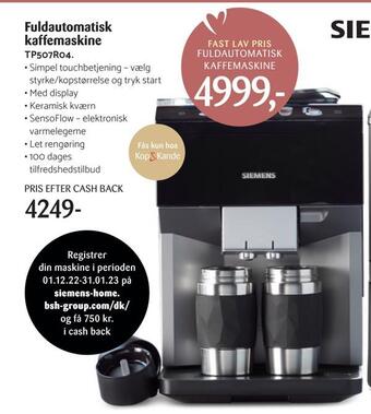 Kop & Kande Fuldautomatisk kaffemaskine tilbud