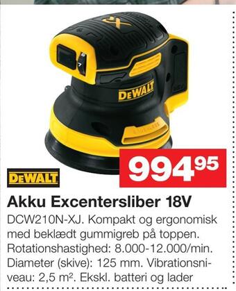 Bauhaus Akku excentersliber 18v tilbud