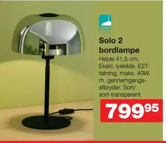 Bauhaus Solo 2 bordlampe tilbud