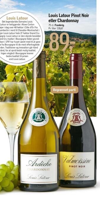 Føtex Louis latour pinot noir eller chardonnay tilbud