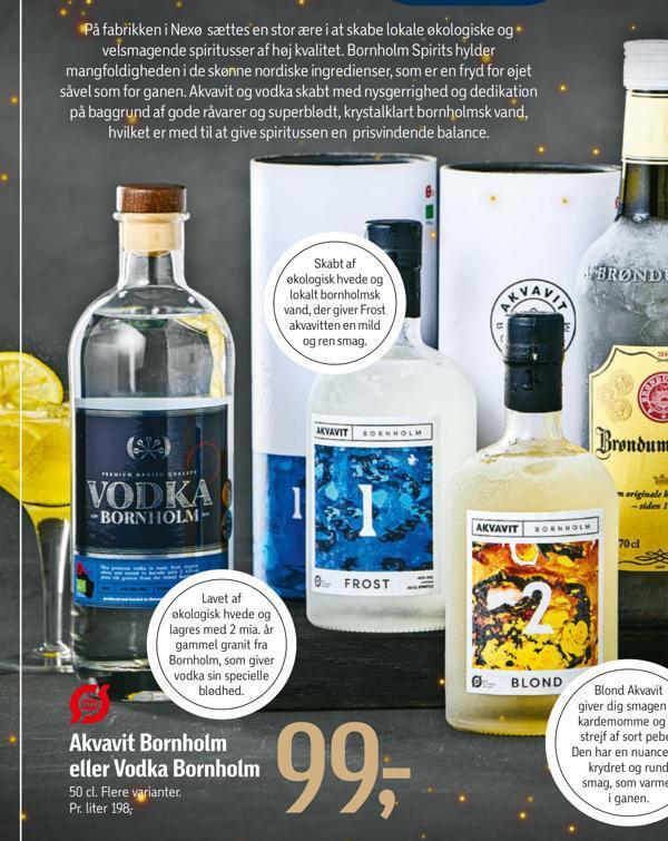 Akvavit bornholm eller vodka bornholm tilbud hos Føtex