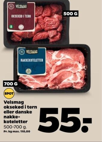 Netto Velsmag nakkekoteletter tilbud