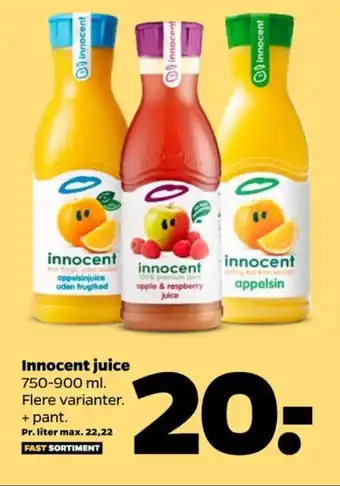 Netto Innocent appelsinjuice uden frugtkød tilbud