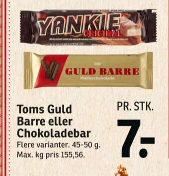 Guldbarre chokoladebar mælkechokolade