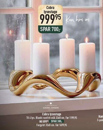 Imerco Cobra lysestage tilbud