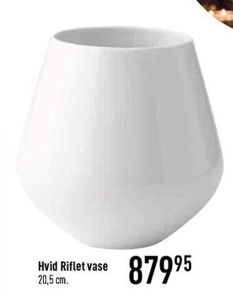 Imerco Hvid riflet vase tilbud