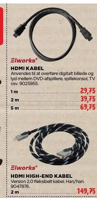 jem & fix Hdmi kabel el. high-end kabel tilbud