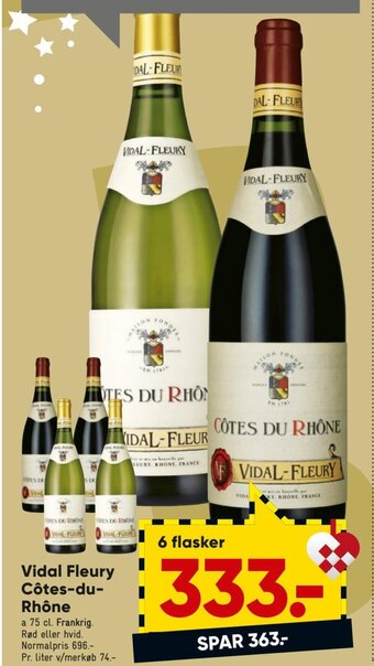 Bilka Vidal Fleury Côtes-du-Rhône tilbud