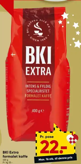 Bilka BKI Extra Formalet Kaffe tilbud